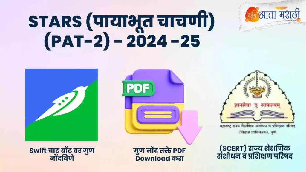 STARS प्रकल्प अंतर्गत नियतकालिक मूल्यांकन चाचणी (पायाभूत चाचणी) (PAT-२) अंतर्गत संकलित चाचणी -1